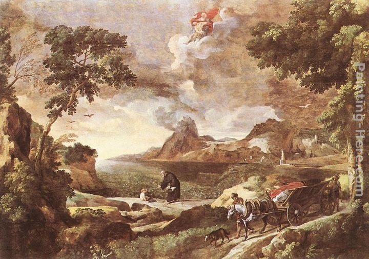 Gaspard Dughet Landscape with St Augustine and the Mystery